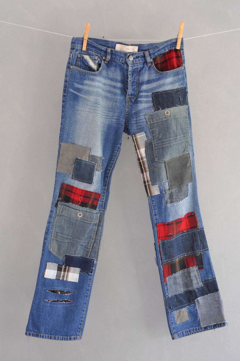Woman Jeans /patched Denim / Patched Jeans / Vintage Jeans / Etsy