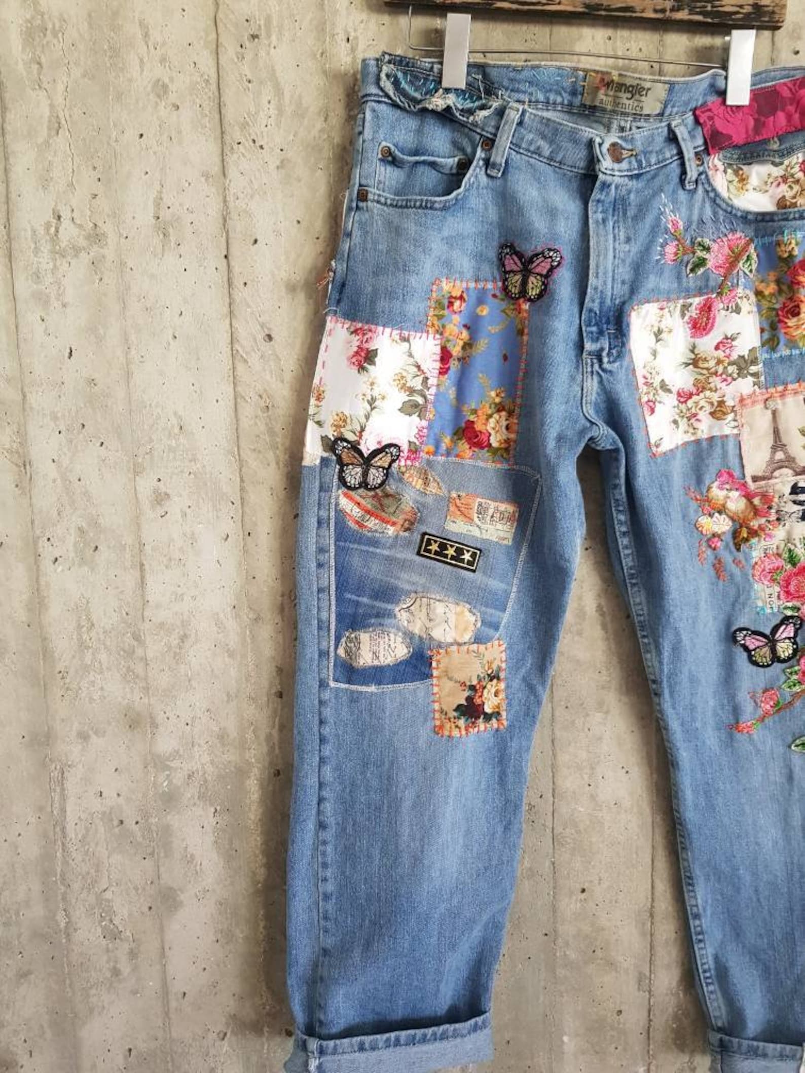 Vintage Jean's Embroidery Jeans All SIZES | Etsy