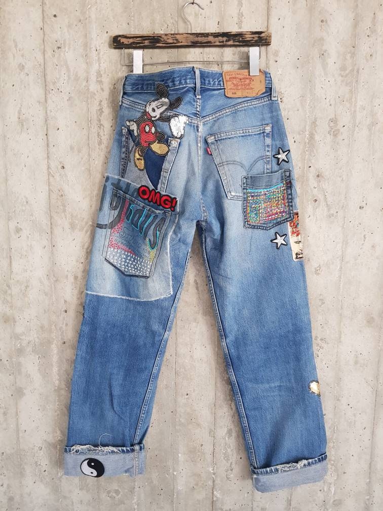 High Waisted Mom Jeans// all sizesVintage 80s l Medium Wash | Etsy