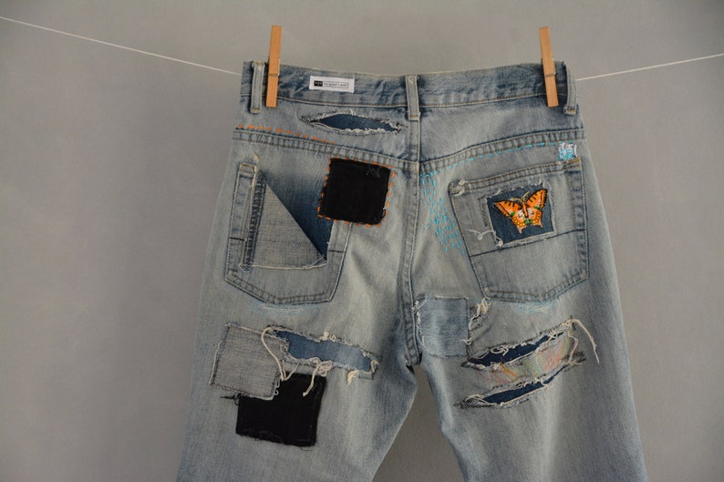 Vintage Jean's High Waist Denim Jeans Medium Blue Wash - Etsy