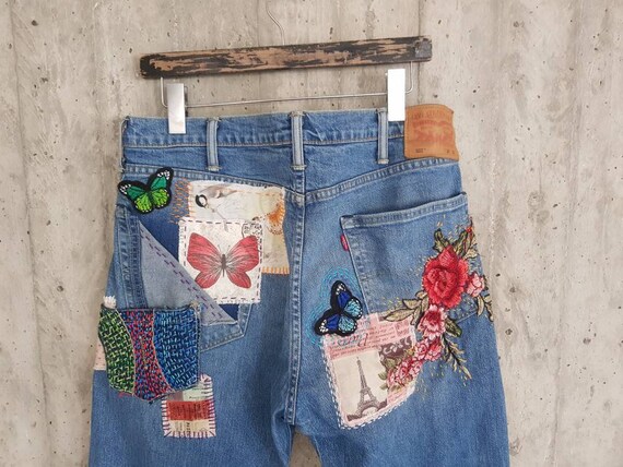 Levi's embroidered jeans top