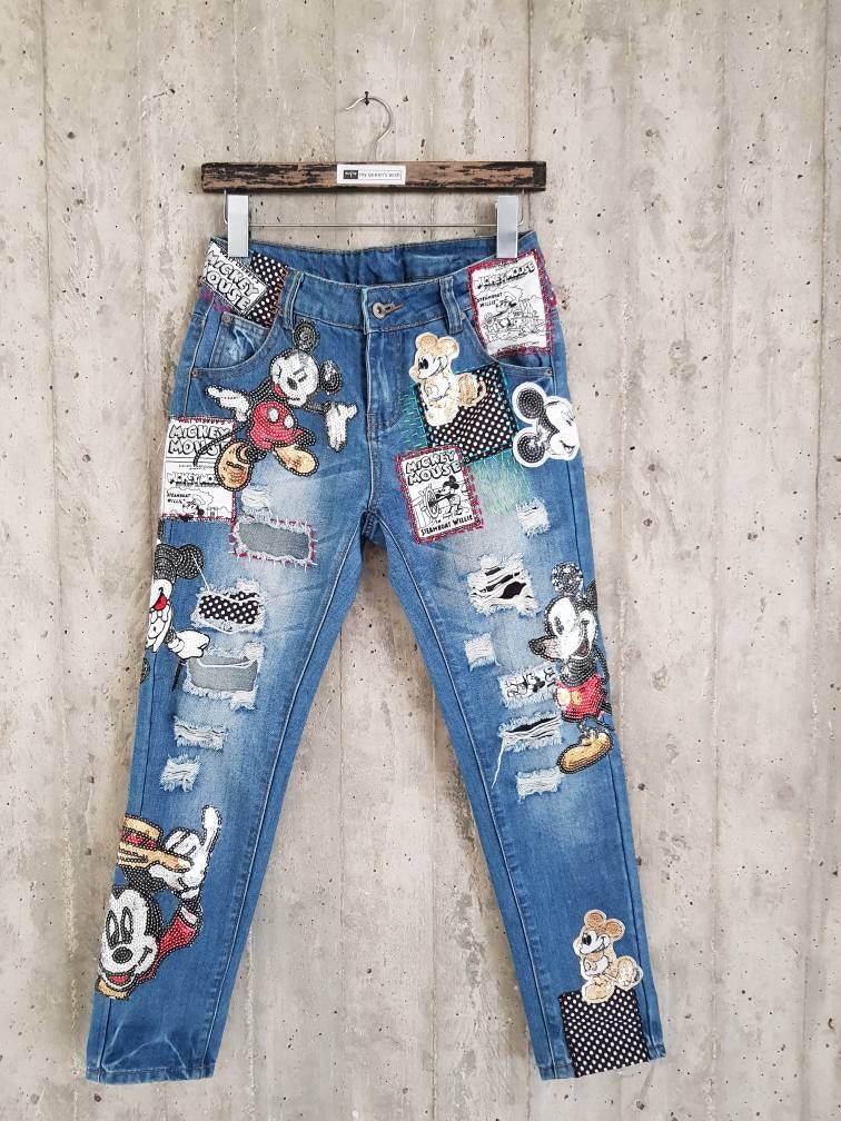تضحية نصف دائرة تراكمي jeans patches 