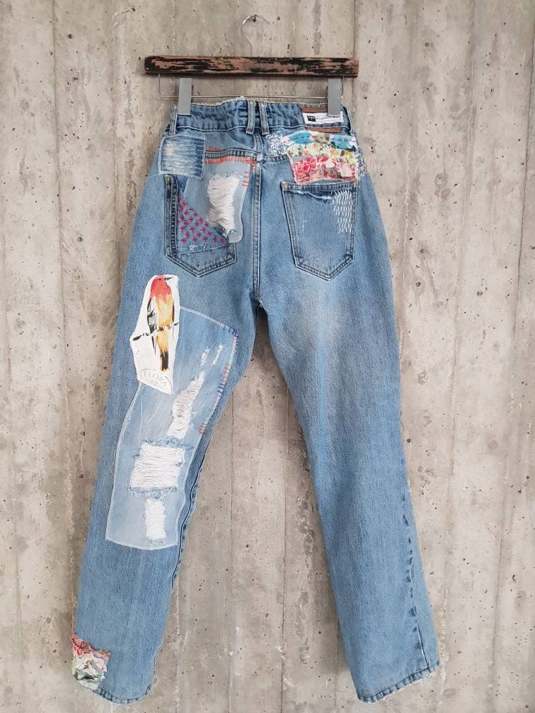 Distressed Vintage Boyfriend Jeans/hipster Jeans/all - Etsy Israel