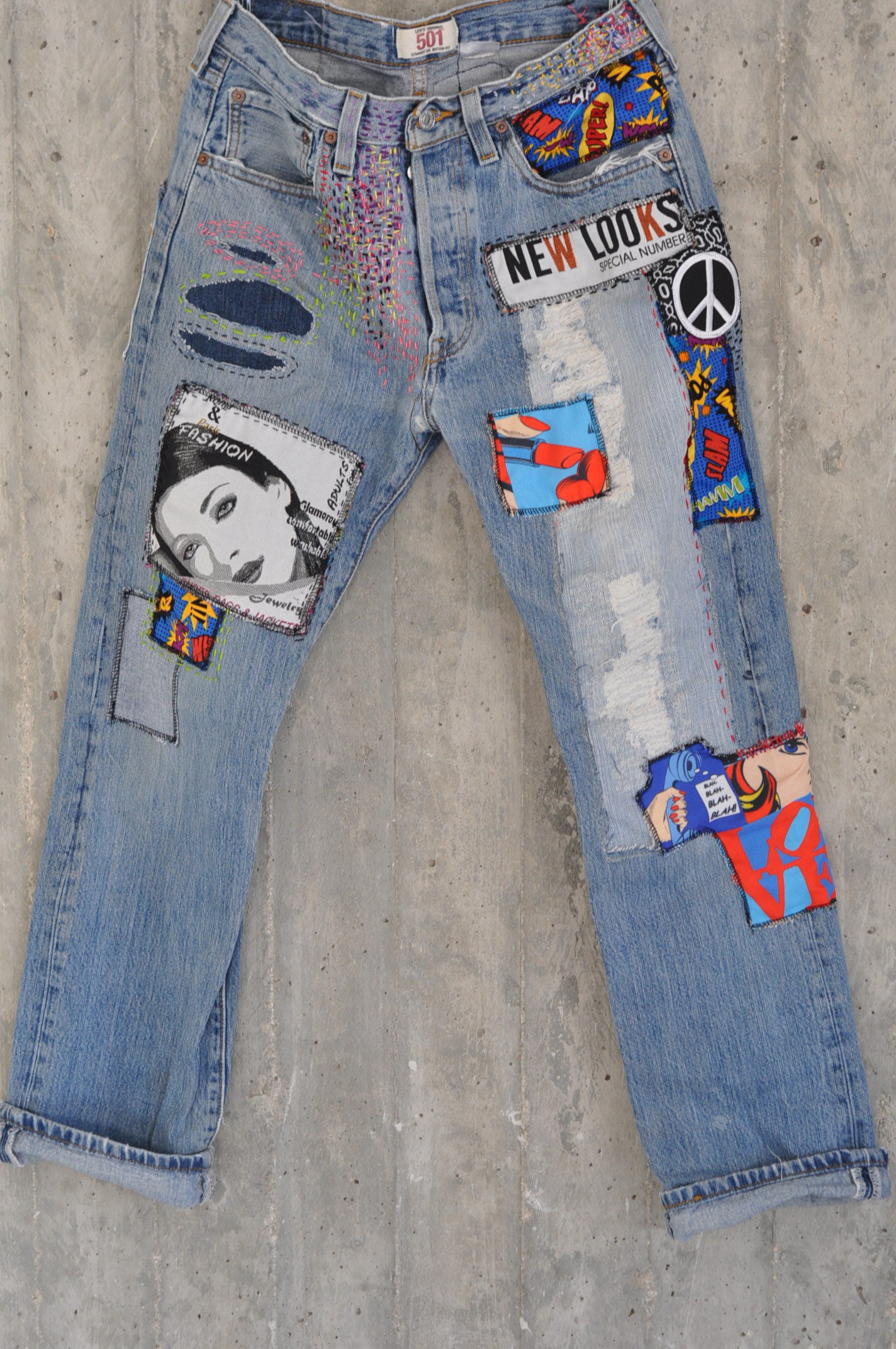 Distressed Vintage Boyfriend Jeans/hipster Jeans/all - Etsy Israel