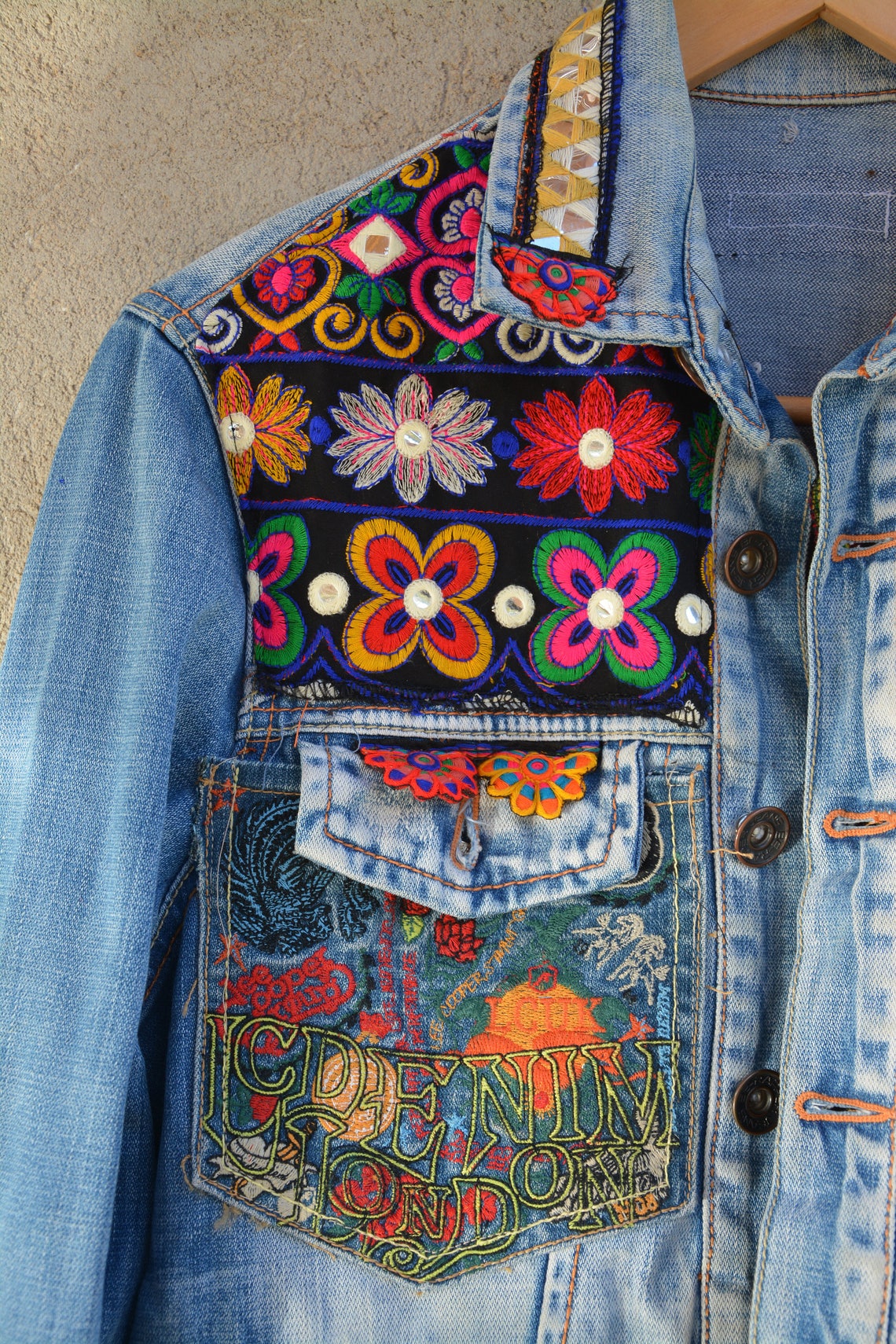 80s-90s Embroidered Jacket // Boho Jacket / Blazervintage - Etsy