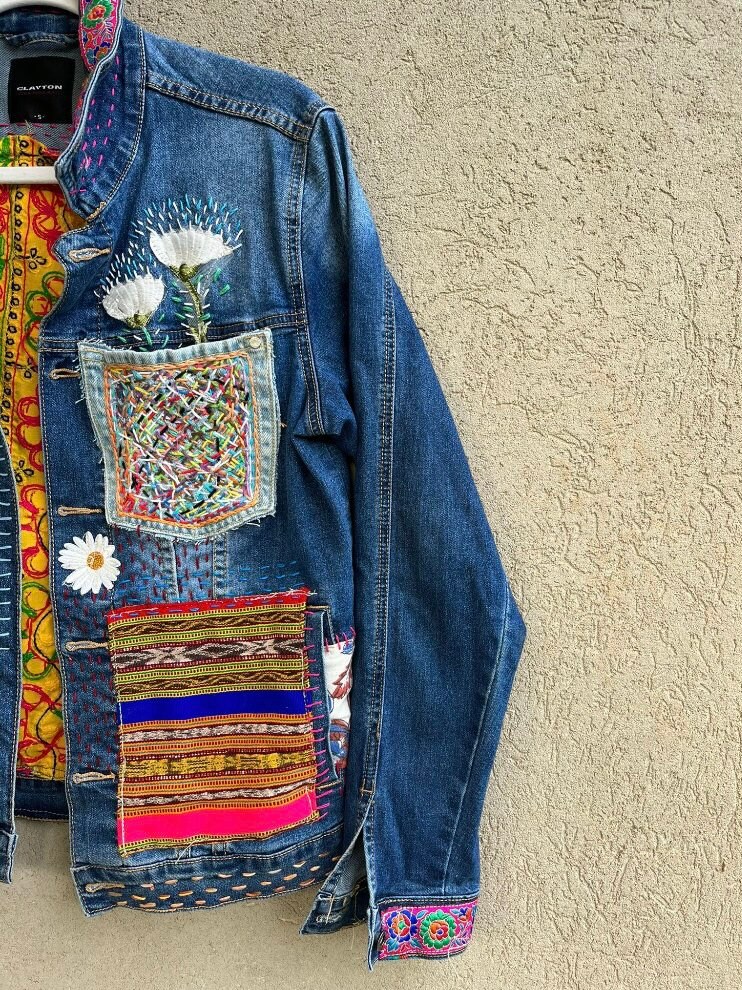 Vintage Jacket Blue Denim Jacket Jeans Jacket Large Denim - Etsy