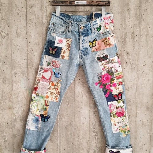 Vintage Distressed Boyfriend Jeans/hipster Jeans/all - Etsy