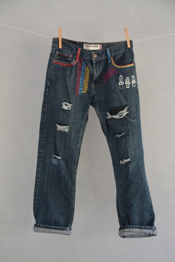 custom blue jeans