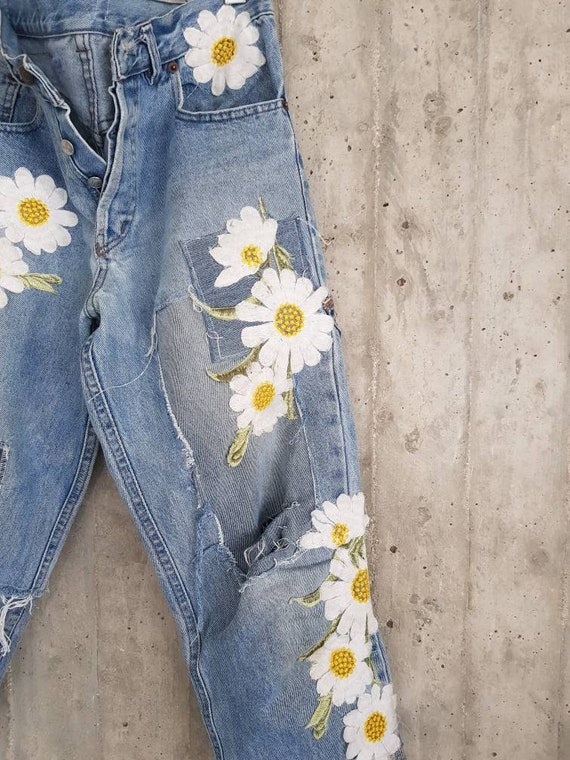 Daisy hotsell painted jeans