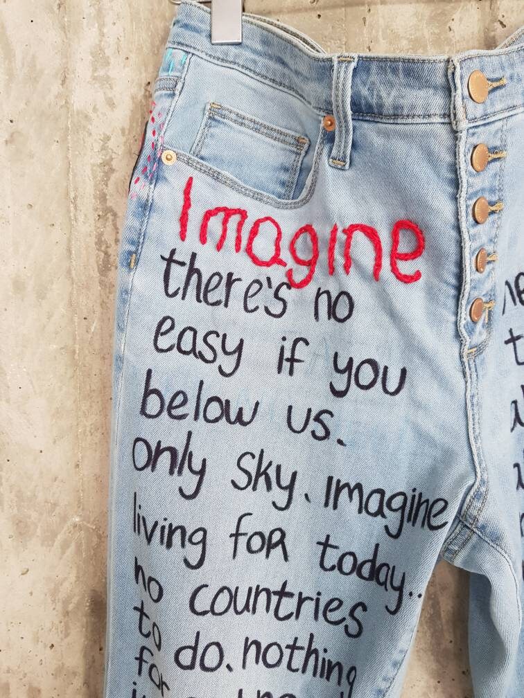 Imagine Denim Distressed Vintage Boyfriend Jeans/hipster - Etsy