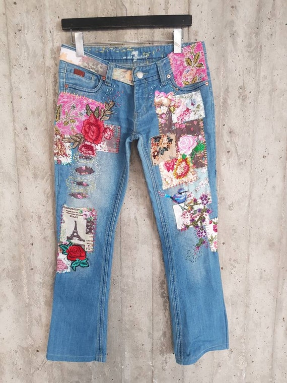 Womens Boyfriend Jeans Graphic Jeans Boyfriend Jeans vintage