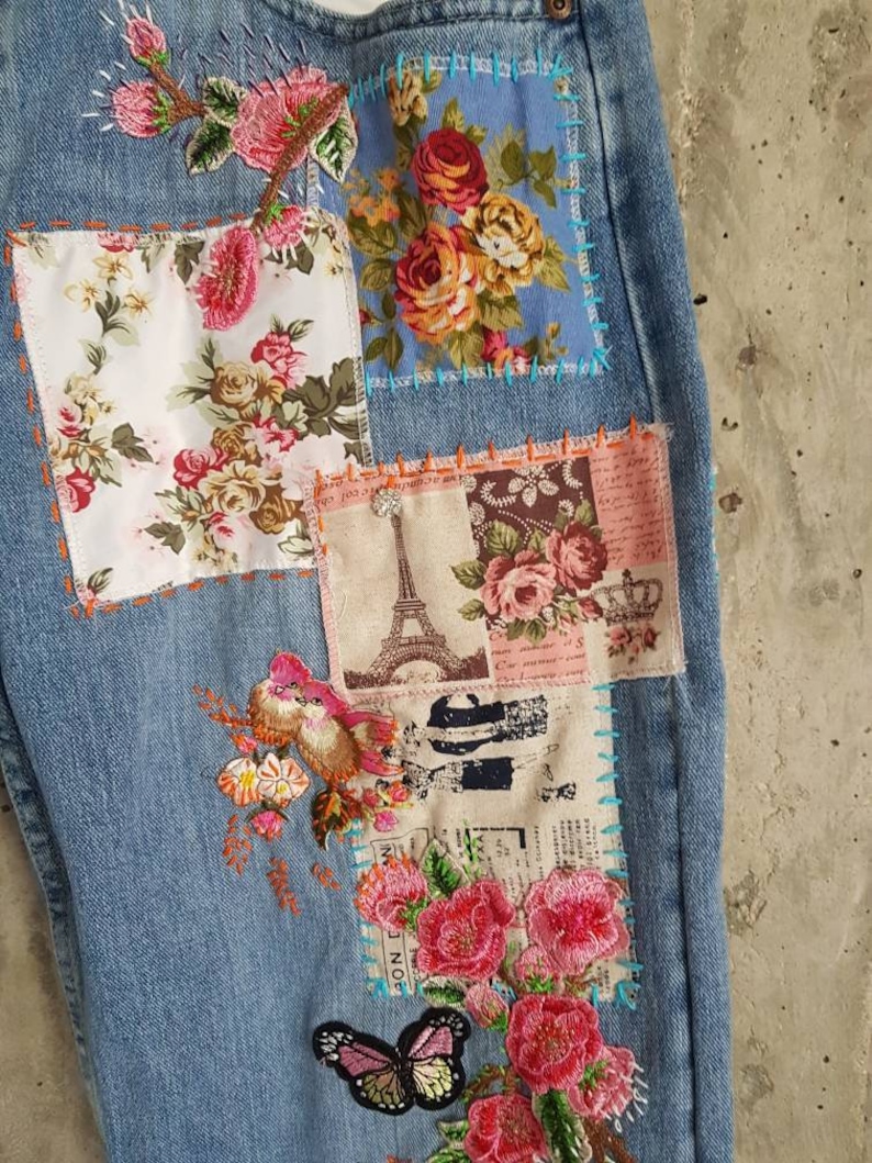 Vintage Jean's Embroidery Jeans All SIZES | Etsy