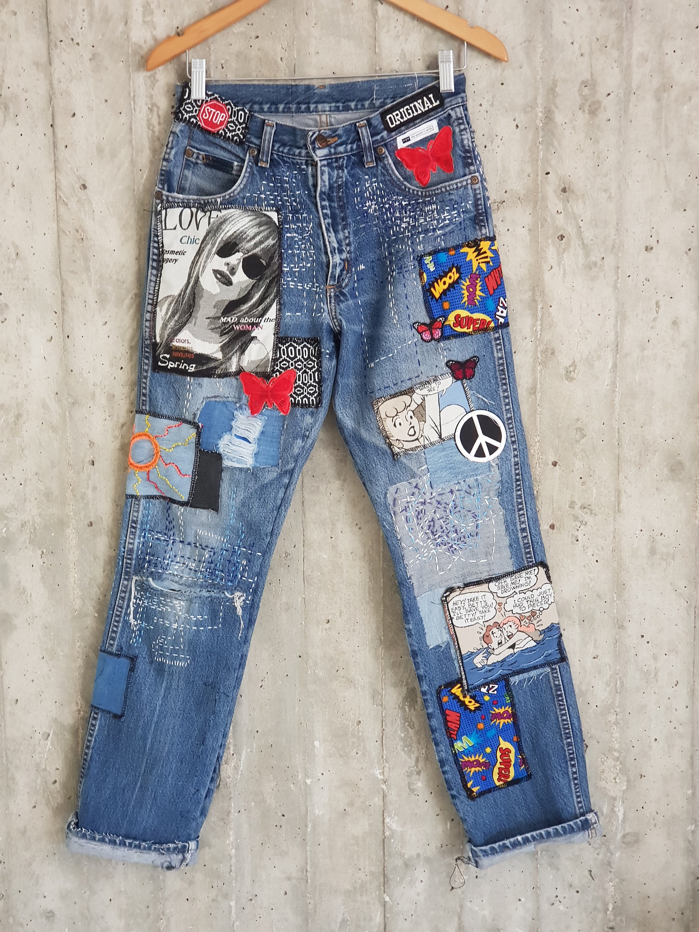 Vintage 90s Jeans High Waisted Bootcut Denim Pants Grunge - Etsy