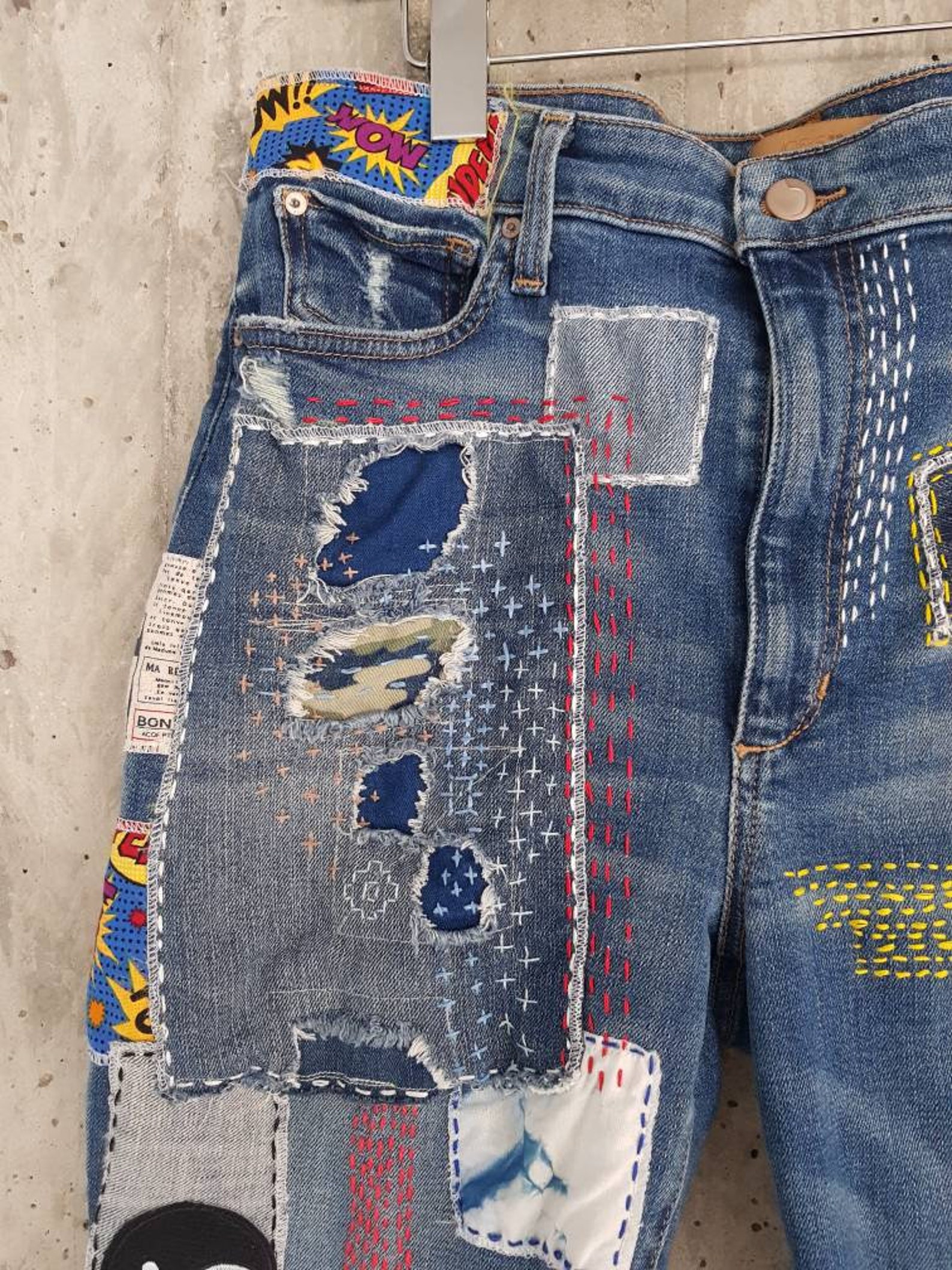 P.B.P - VINTAGE DISTRESSED JEANS - BLACK