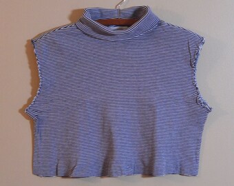 Seeker Ribbed Crop Top Striped White Base