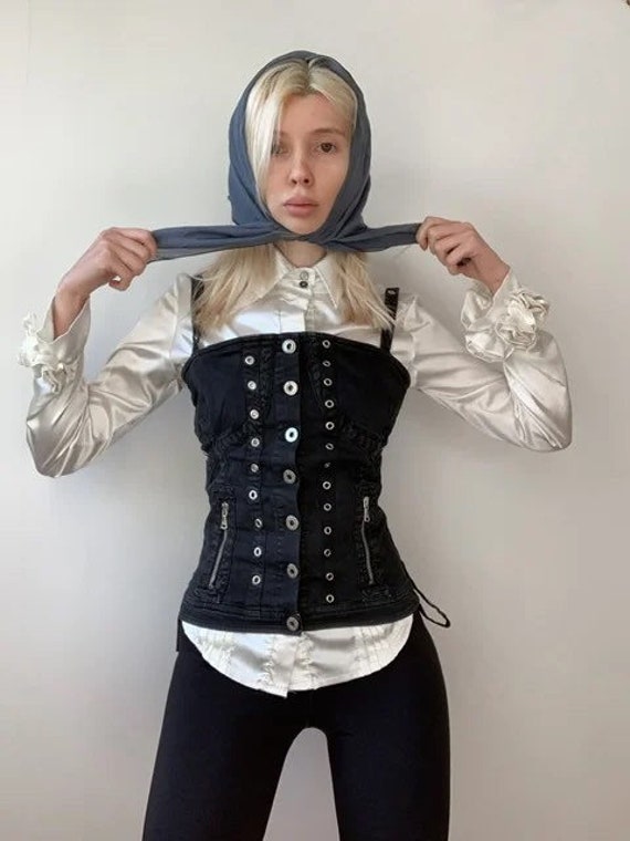 Dolce Gabbana vintage corset d and g denim combat