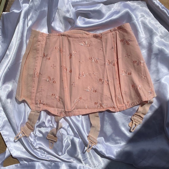 Size S Genuine 50s vintage embroidered girdle gart