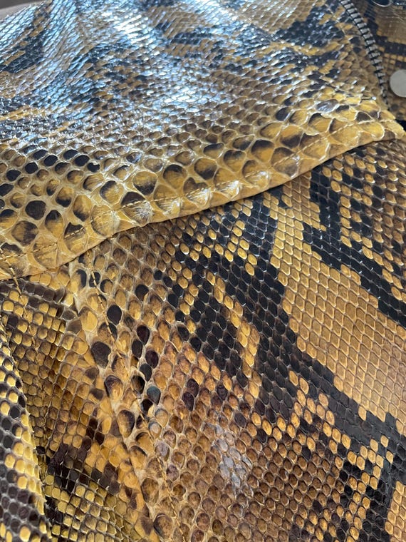 Voyage passion real python snake yellow leather 2… - image 10