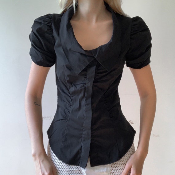 Vintage Prada corset top black Prada blouse Prada