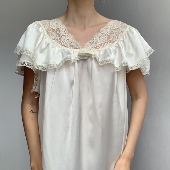 70s satin slip dress ivory liquid satin silky maxi