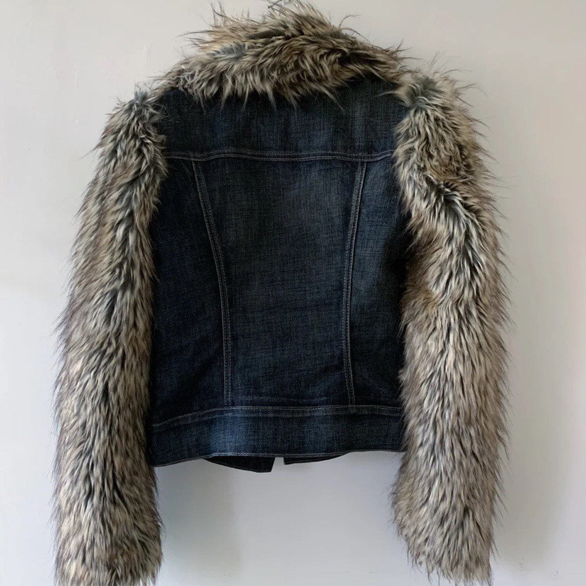 Miss sixty vintage y2k shaggy jacket faux fur Afghan coat | Etsy