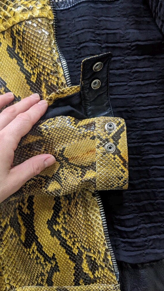 Voyage passion real python snake yellow leather 2… - image 8