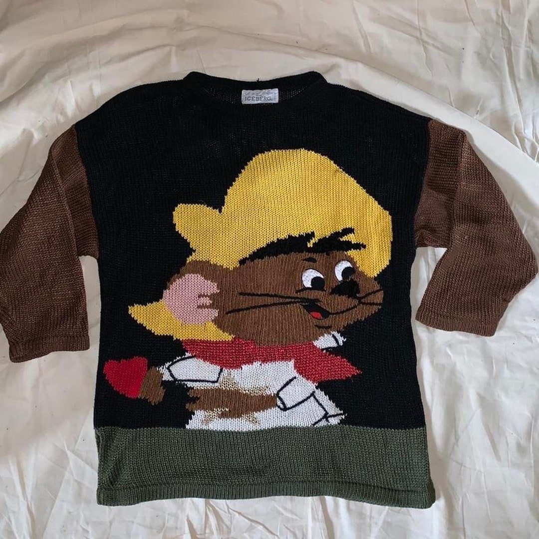 Vintage 80s 90s Castelbajac for Iceberg Cartoon Knitted