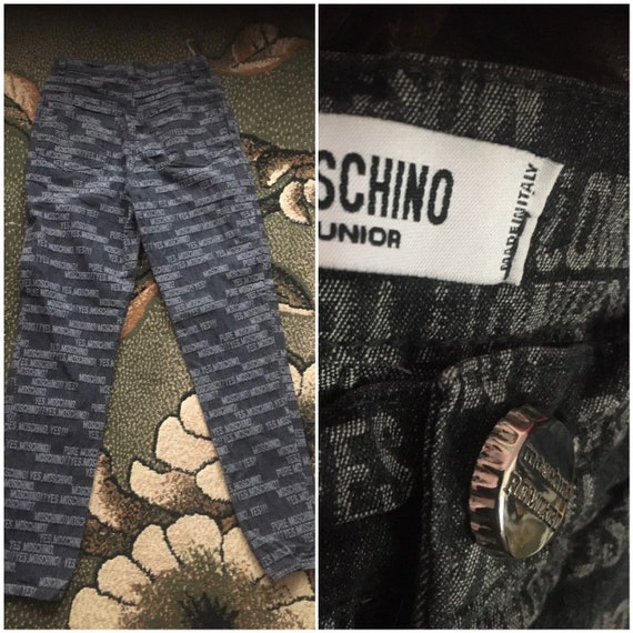Vintage 90s high waisted moschino junior jeans sp… - image 2