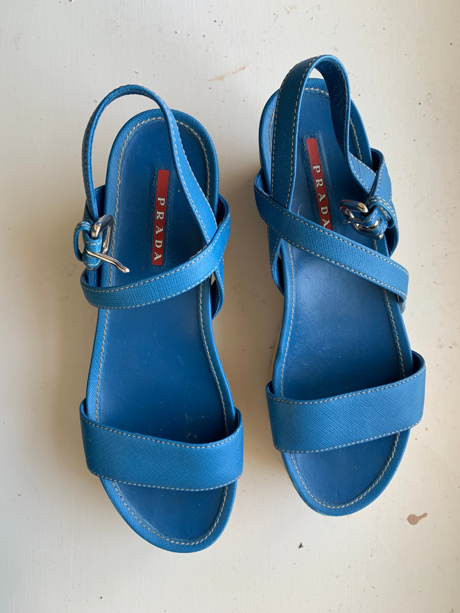 Prada sandal wedges prada vintage platforms y2k style 90s | Etsy
