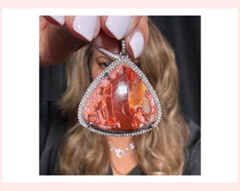 Sterlingzilveren hanger Cantera Opal: triljoen diamanten halo