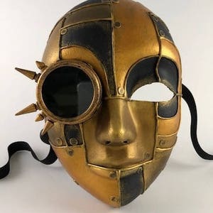 Venetian Full Face Mask - Futuristic Copper