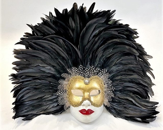 Feathered Volto Mask Eyes Wide Shut Masquerade Etsy