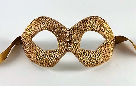 Venetian Masquerade Eye Mask Satin and Copper