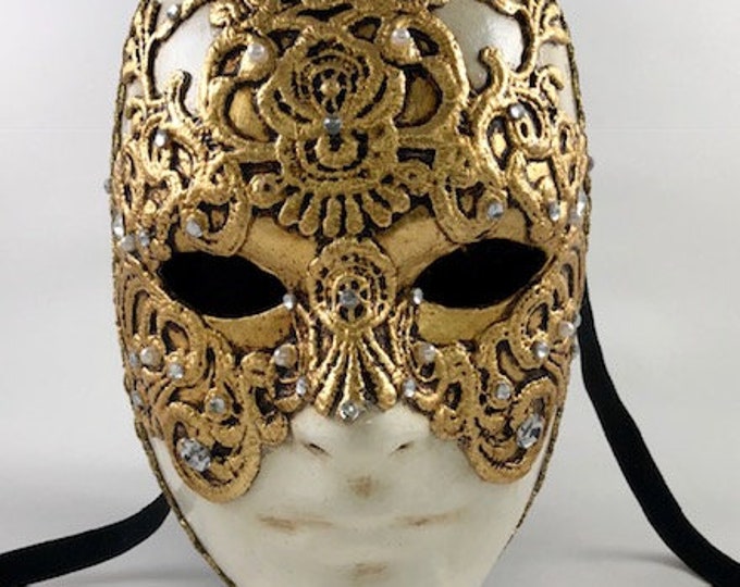 Volto Macrame Gold Eyes Wide Shut Mask Full Face Mask Etsy