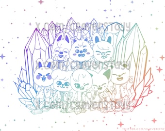 STRAY KIDS Magic School Coloring Page