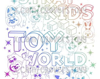 STRAY KIDS Toy World Coloring Page