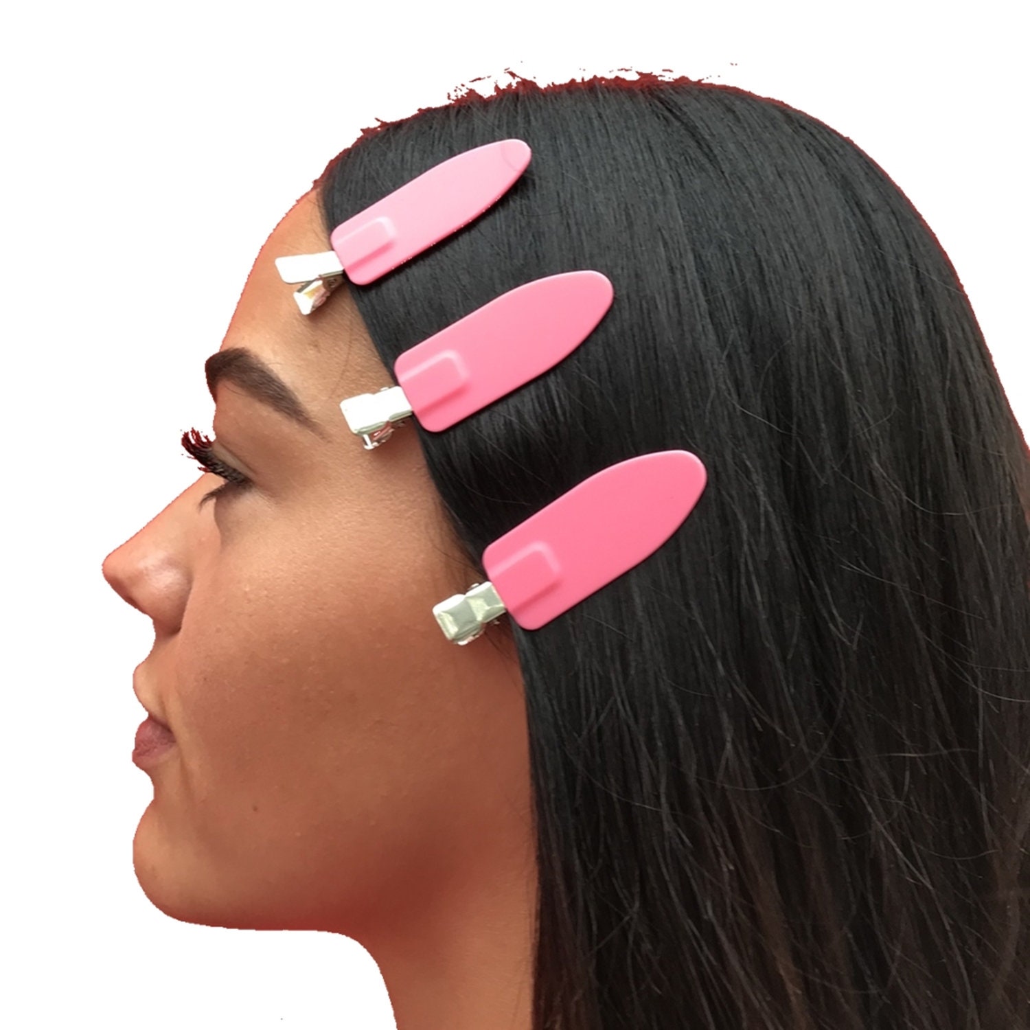 NO BEND No Crease Hair Clips Pink 4 PACK Creaseless Leaf Etsy