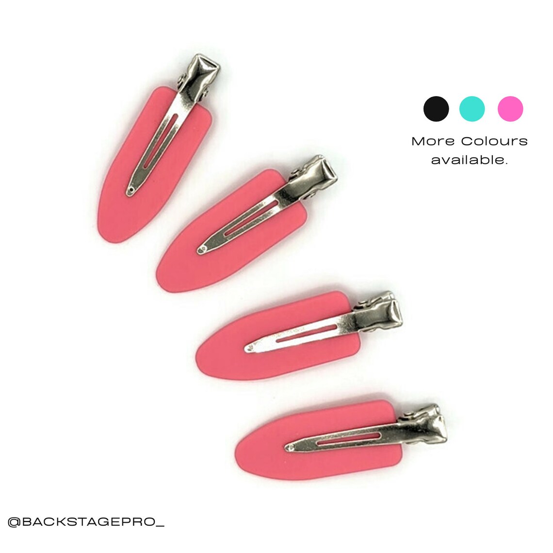 NO BEND No Crease Hair Clips pink 4 PACK Creaseless Leaf Clip Hairclip