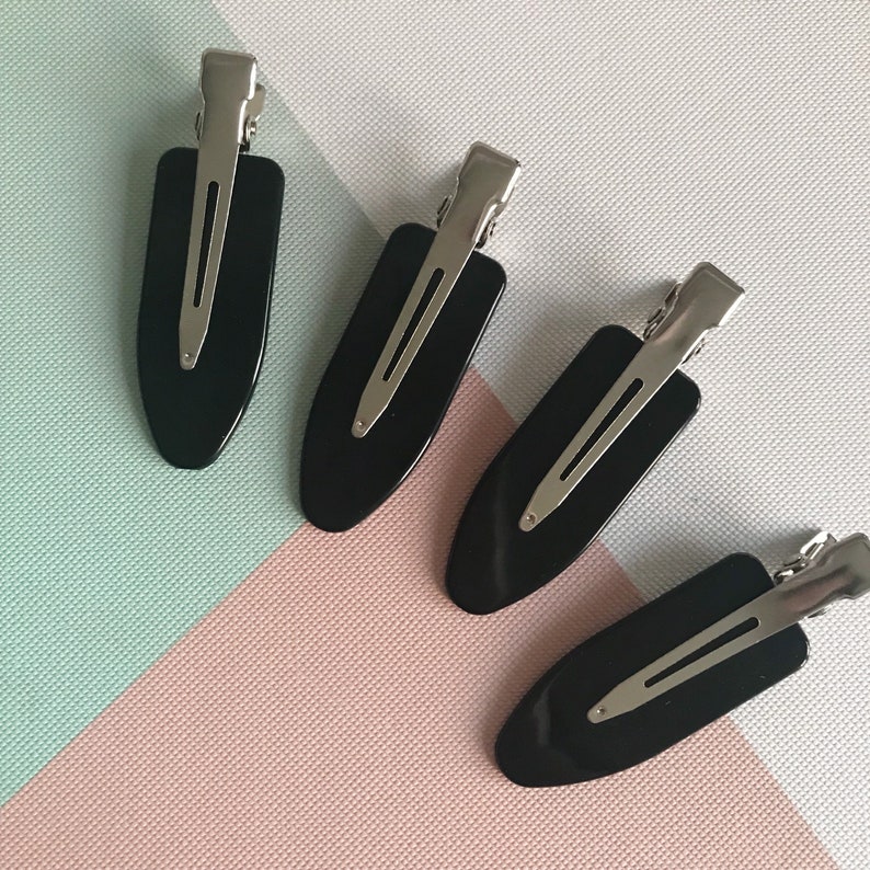 NO BEND No Crease Hair Clips black 4 PACK Creaseless Etsy