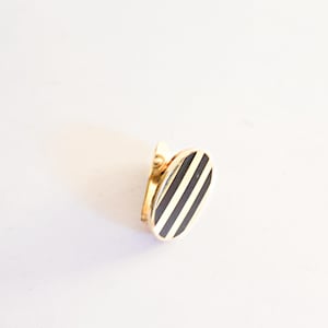 Vintage Tie Bar,  Black Stripe Enamel Tie Clasp, Vintage Tie Clasp, Men&#39;s Tie Bar for Skinny Ties, Retro Hipster Tie Bar, Shirt Accessory