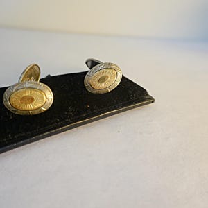 Art Deco Gold Silver Cufflinks /Chain Cuff Links,  Cufflinks, French Cuffs, Casual, Business, Groom, Men&#39;s Formal Wear, Mens Jewelry Gift