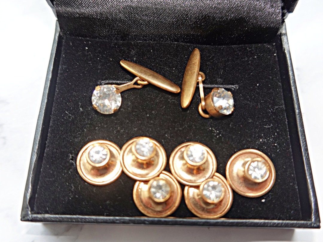 Cufflinks and Studs Crystal Tuxedo Cufflinks and Studs Etsy
