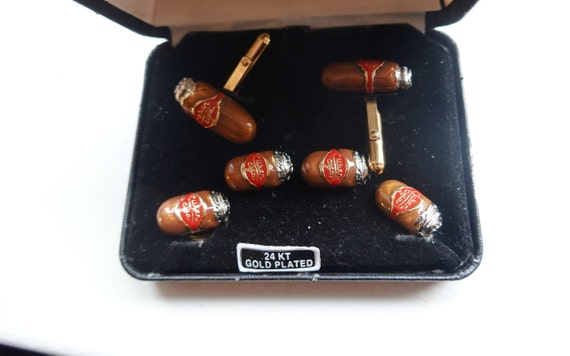 Tuxedo Cufflinks Studs, Cigar Cufflinks Shirt Stu… - image 1