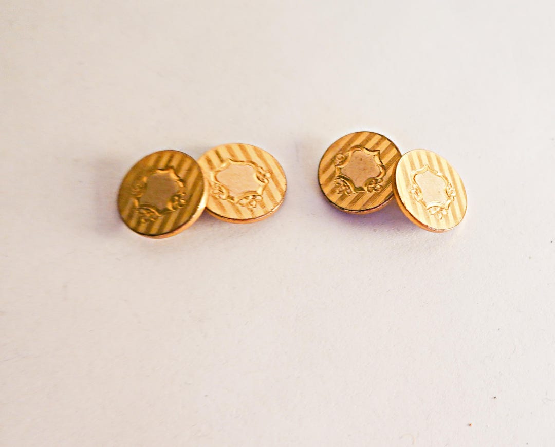 Victorian Cufflinks. Gold Filled Cufflinks. Antique Cufflinks. Chain ...