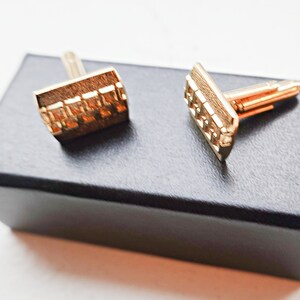Vintage Gold Manschettenknöpfe, Schlichte Manschettenknöpfe, Geschenk für Männer, Vintage Männerschmuck, Männer valentine&#39;s Day Geschenk