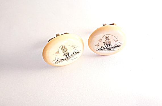 Alaska Inuit Cufflinks, Unique Cufflinks, Eskimo … - image 1