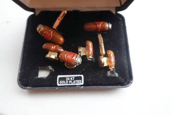 Tuxedo Cufflinks Studs, Cigar Cufflinks Shirt Stu… - image 2