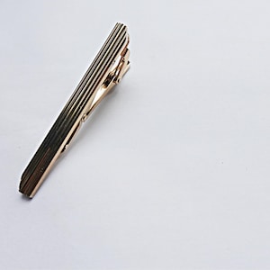 Vintage retro dasspeld, geldclip, cadeau voor mannen, cadeau bruidegom, lange goudkleurige dasspeld, stropdasaccessoire, cadeau voor mannen, zakelijk accessoire