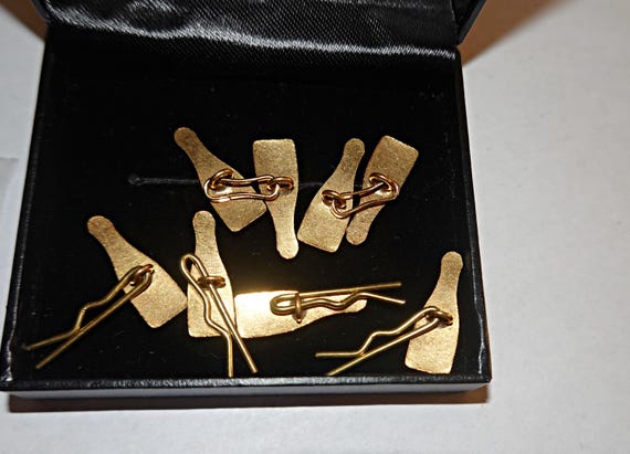 Champagne Bottle  Tuxedo Cufflinks Studs / Party … - image 2