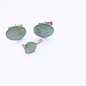 Vintage Cufflinks, Modern Abstract Enamel Cufflinks Tie Tack , Vintage Men&#39;s gift, Vintage Mens Fashion, Gift for Man, Unique Cufflinks